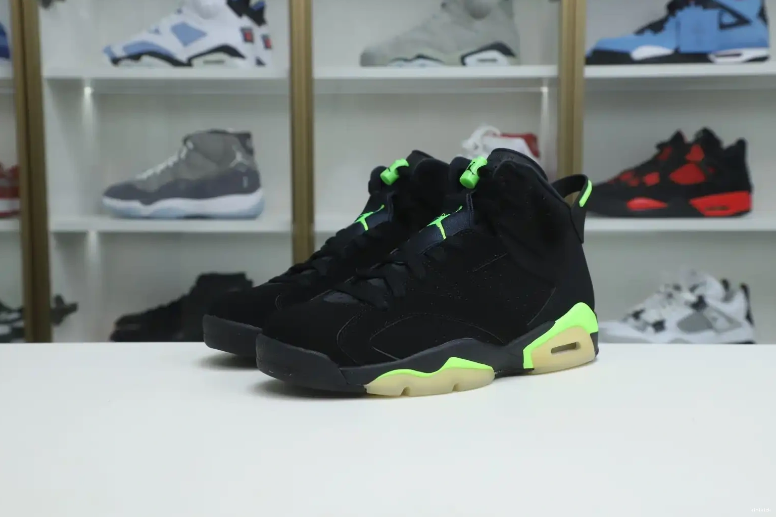 6 RETRO JORDAN GREEN' Kimikick AIR 'ELECTRIC 0619